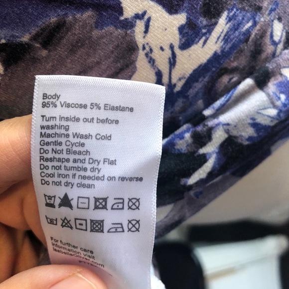 Isabella Oliver Blue Floral Wrap Blouse Top - Picture 4 of 5